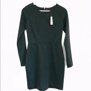 Banana Republic forest green long sleeve dress